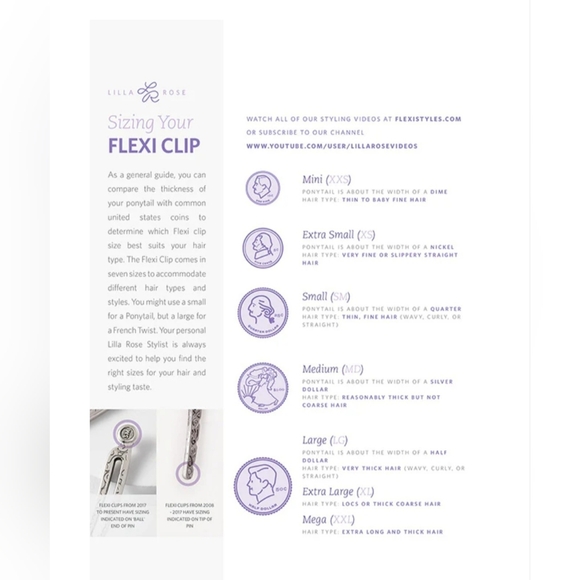 Purple and Silver, Lillarose flexi clip. Small. - Picture 5 of 5